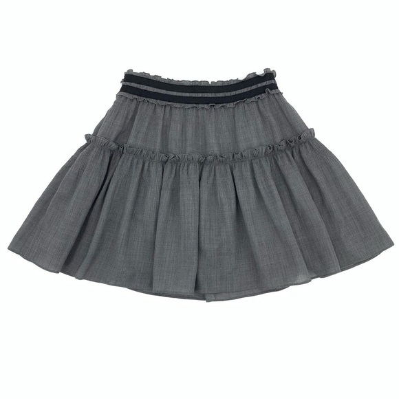 Diane Von Furstenberg Pyrette Bis Wool Blend Ruffle Mini Skirt - Picture 2 of 9